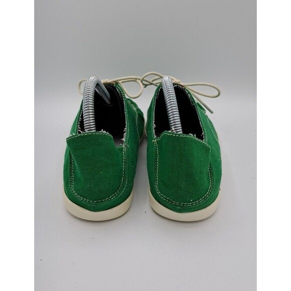 Olukai Heleuma Canvas Women Slip on Lace Up Boat Shoes in Green Size 10 - Picture 6 of 12